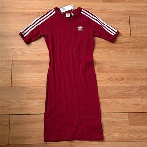 Adidas Women's Burgundy Midi Dress